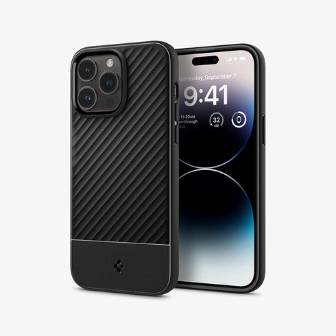ACS04634 - iPhone 14 Pro Max Case Core Armor in matte black showing the back